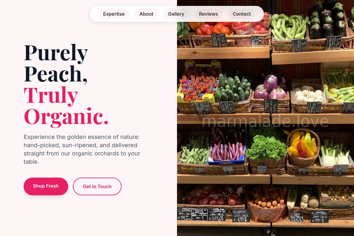 Peach Organic Food